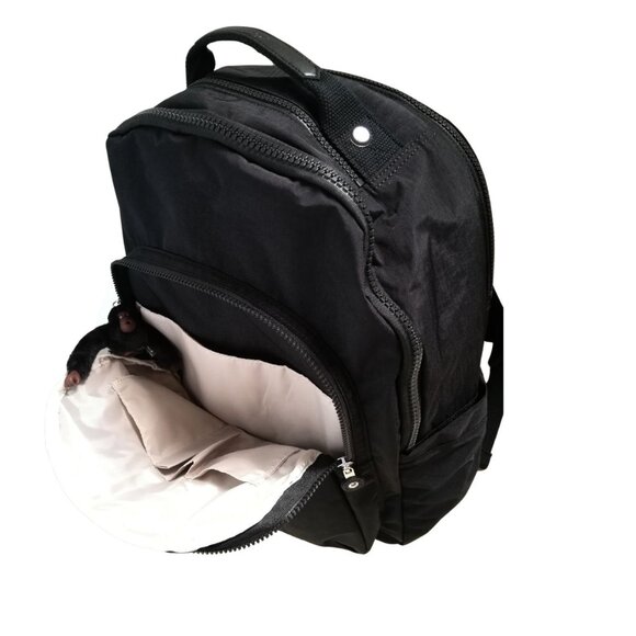 Vintage brand new Extra Large 47cm xl 17" Laptop Kipling Seoul Backpack black - Picture 11 of 12